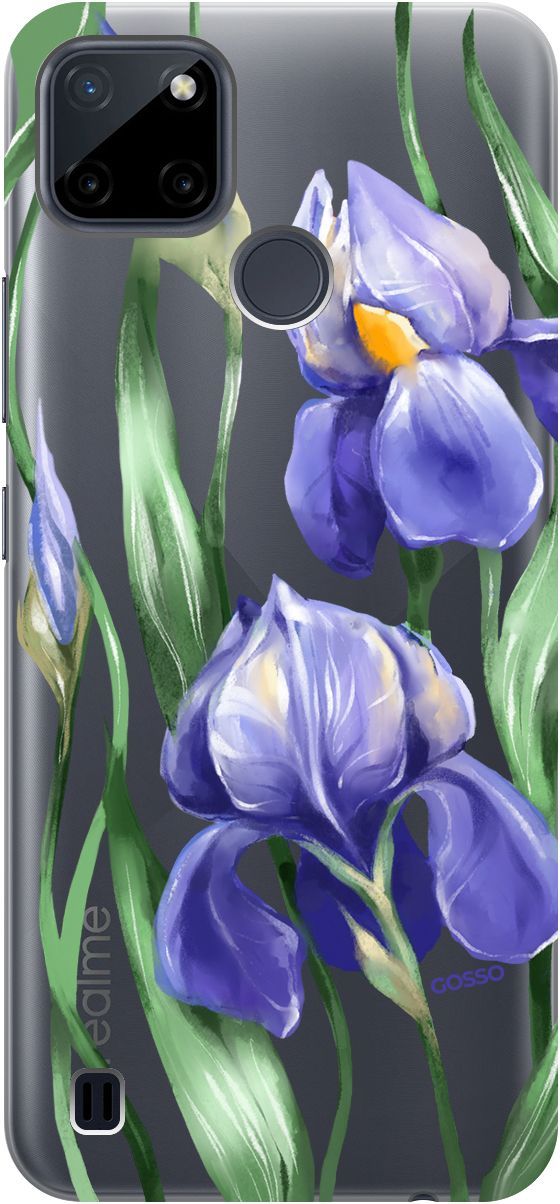 

Силиконовый чехол на Realme C21Y "Amazing Irises" прозрачный, Прозрачный;белый, 4887