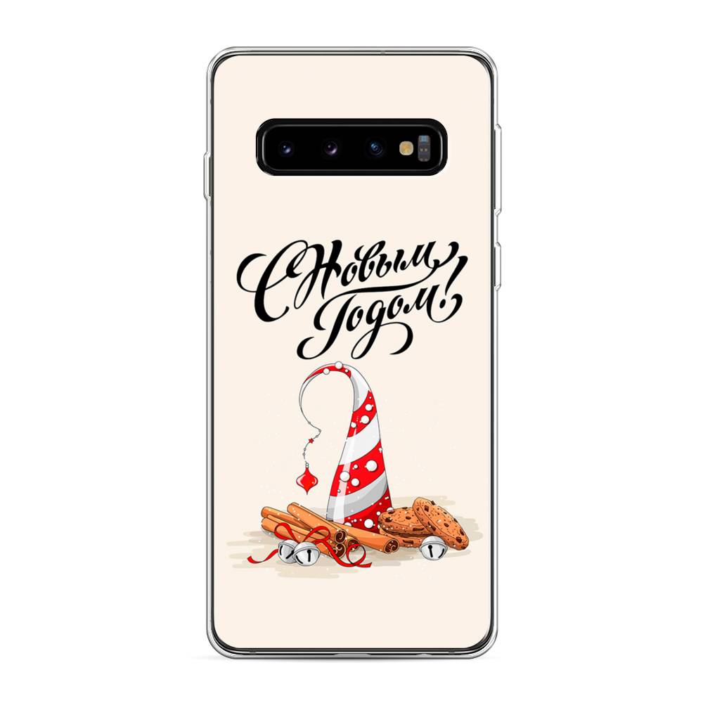 

Чехол на Samsung Galaxy S10 "Подарки на Новый Год", Бежевый;красный;черный, 27050-5