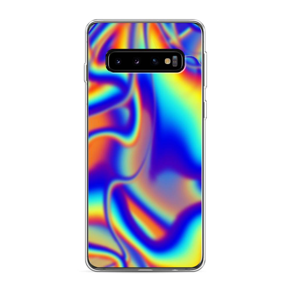 

Чехол на Samsung Galaxy S10 "Яркая голограмма", Разноцветный, 27050-3