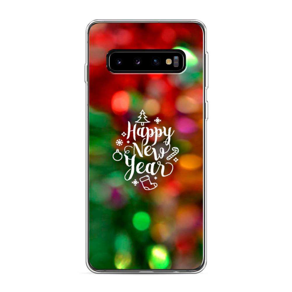 

Чехол на Samsung Galaxy S10 "Новый Год на елке", Зеленый;красный;желтый, 27050-5
