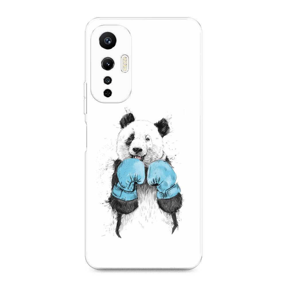 

Чехол на Infinix Hot 20S "Панда боксер", Голубой;белый;серый, 3103650-1
