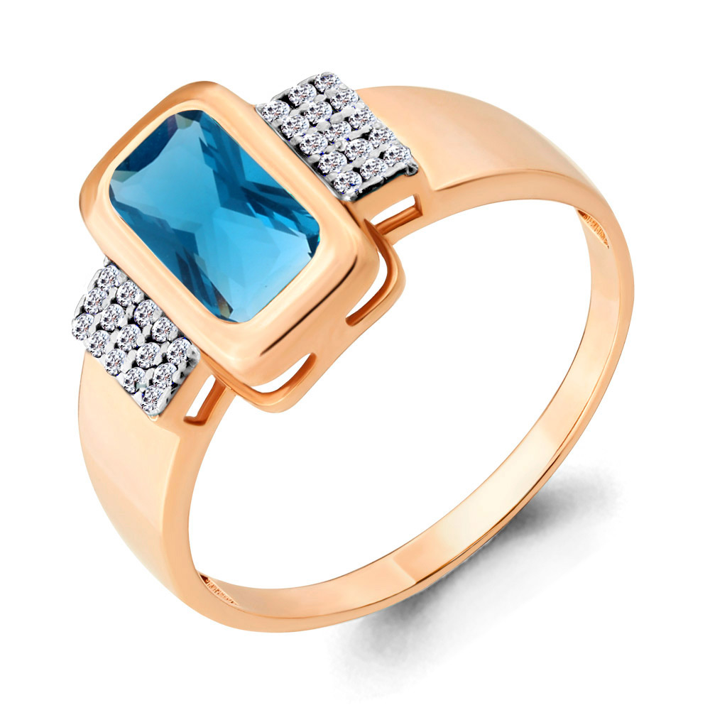 

Кольцо из серебра с фианитом Aquamarine Aquamarine 6903593А_925_з р, 6903593А_925_з