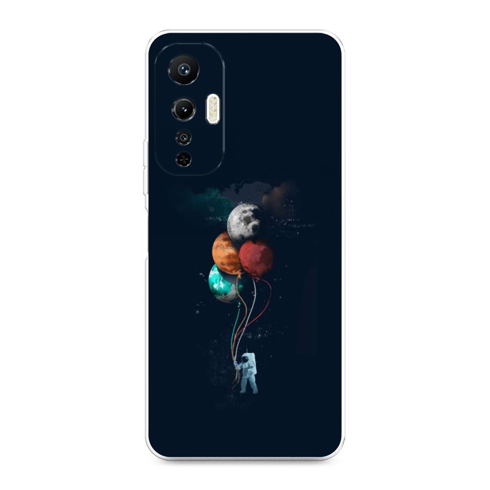 

Чехол на Infinix Hot 20S "Космонавт с шариками", Разноцветный, 3103650-4