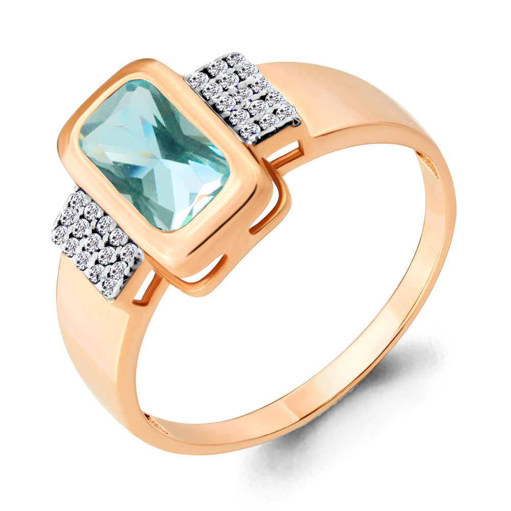 

Кольцо из серебра с фианитом Aquamarine Aquamarine 6903588А_925_з р, 6903588А_925_з
