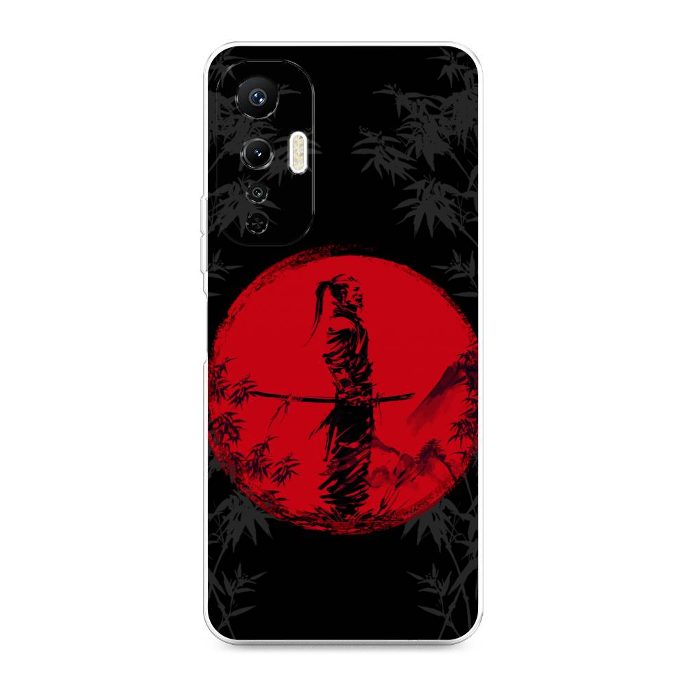 

Чехол на Infinix Hot 20S "Самурай на красном фоне", Черный;красный;серый, 3103650-4