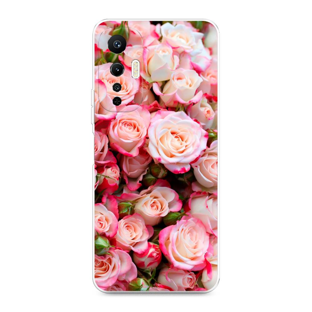 

Чехол на Infinix Hot 20S "Много роз", Розовый, 3103650-2