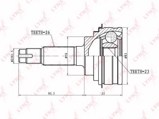 Шрус LYNXauto CO-7507 3631₽