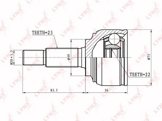 

Шрус LYNXauto CO-5767