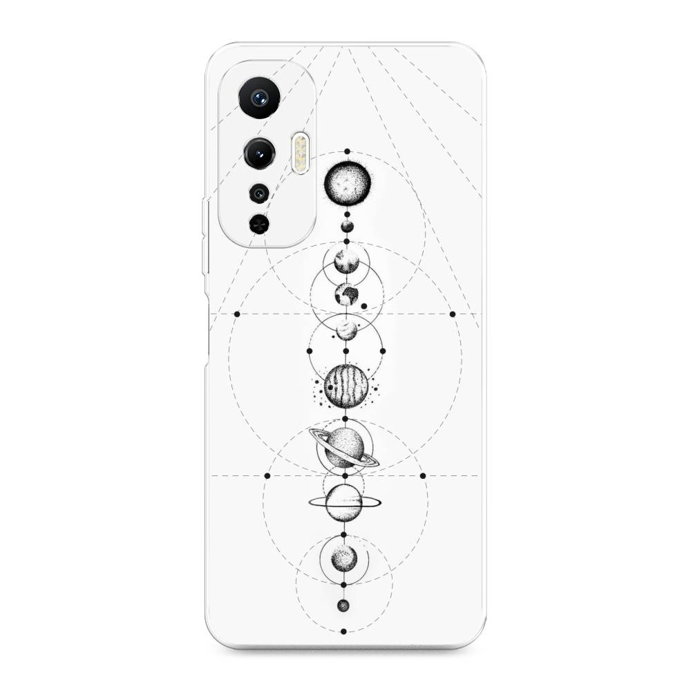 

Чехол на Infinix Hot 20S "Парад планет", Серый, 3103650-2
