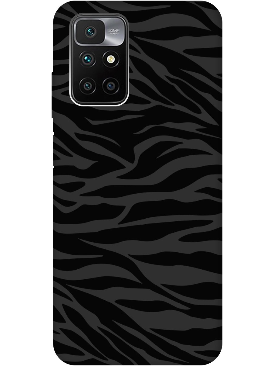

Силиконовый чехол на Xiaomi Redmi 10 с рисунком "Зебра" Soft Touch черный, 20000616