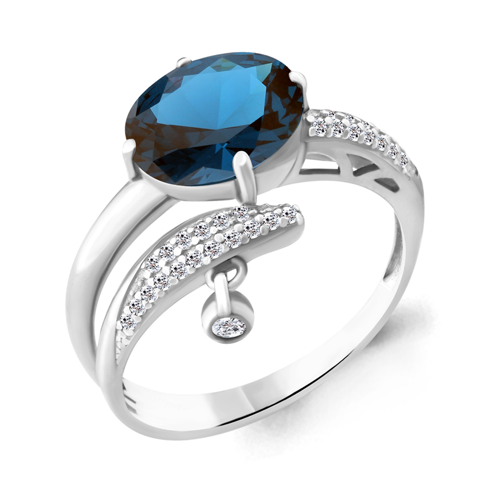 

Кольцо из серебра с фианитом Aquamarine Aquamarine 6902493А_925_р р, 6902493А_925_р