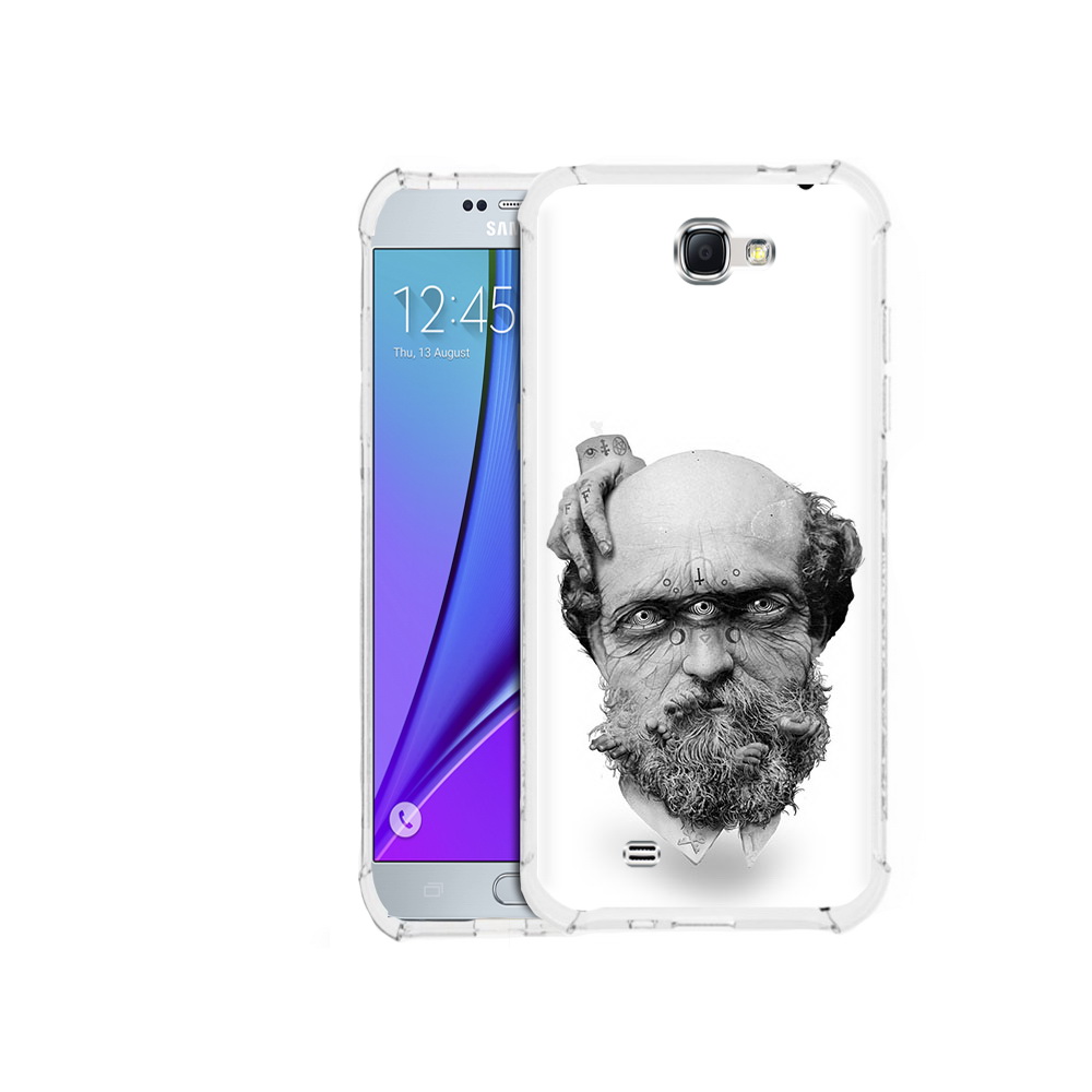 

Чехол MyPads Tocco для Samsung Galaxy Note 2 страшный бородатый мужчина абстракция, Прозрачный, Tocco