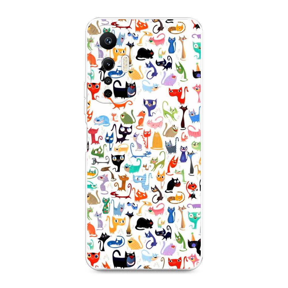 

Чехол на Infinix Hot 20S "Цветные коты", Разноцветный, 3103650-1