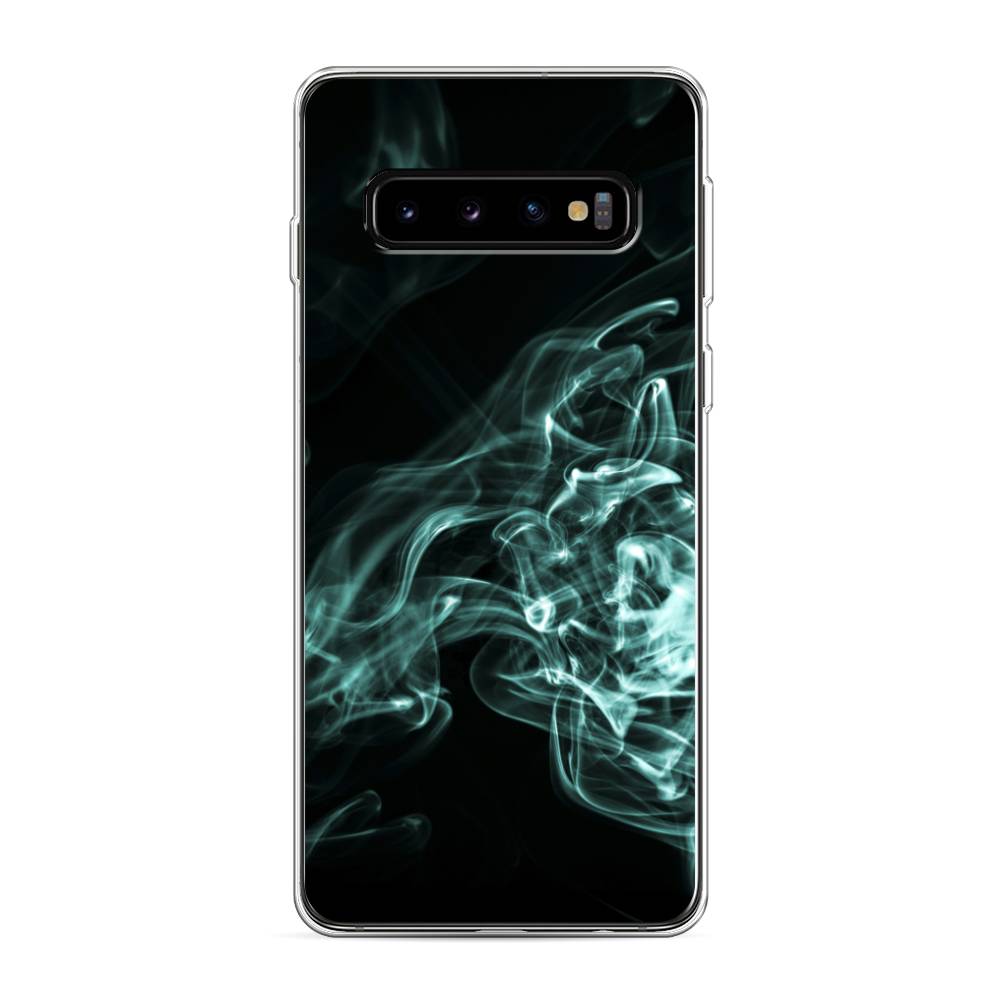 

Чехол на Samsung Galaxy S10 "Дым", Голубой;черный, 27050-3