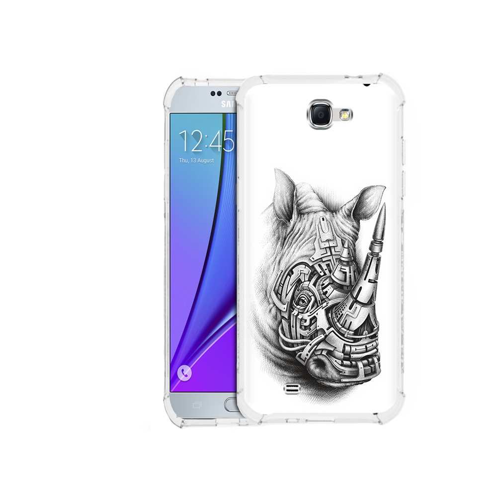 

Чехол MyPads Tocco для Samsung Galaxy Note 2 стальной носорог (PT29983.561.620), Прозрачный, Tocco