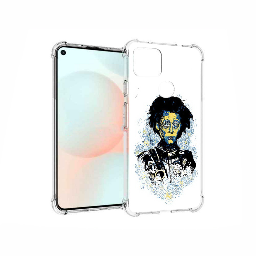 

Чехол MyPads Tocco для Google Pixel 5A парень черно-белый абстракция, Прозрачный, Tocco