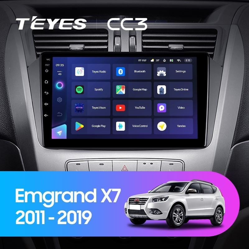 Штатная магнитола Teyes CC3L 4/64 Geely Emgrand X7 1 GX7 EX7 (2011-2019)