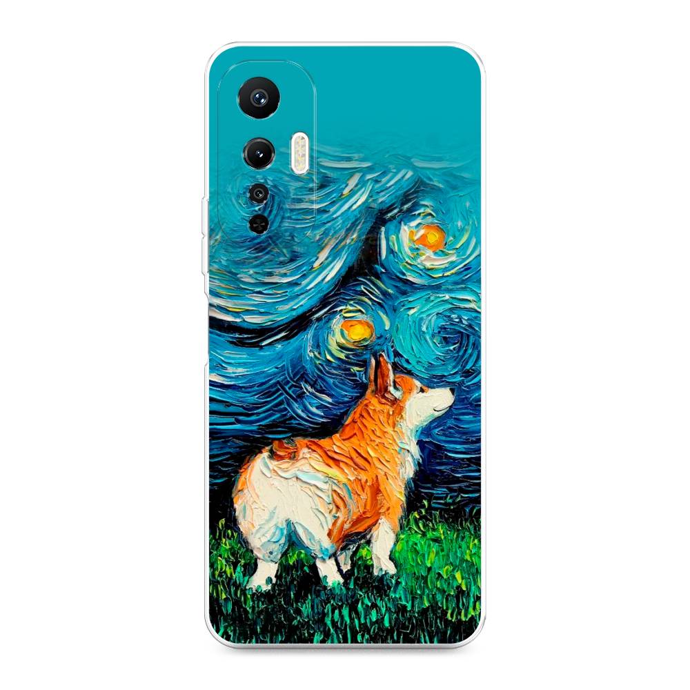 

Чехол на Infinix Hot 20S "Корги звёздная ночь", Коричневый;белый;зеленый, 3103650-1