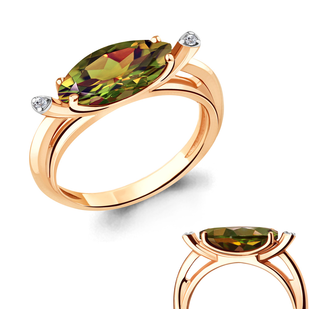 

Кольцо из серебра с фианитом Aquamarine Aquamarine 6900819А_925_з р, 6900819А_925_з