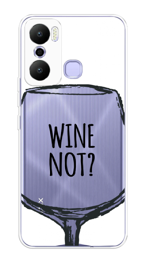 

Чехол на Infinix Hot 20 Play "Wine not white", Белый, 3103550-6