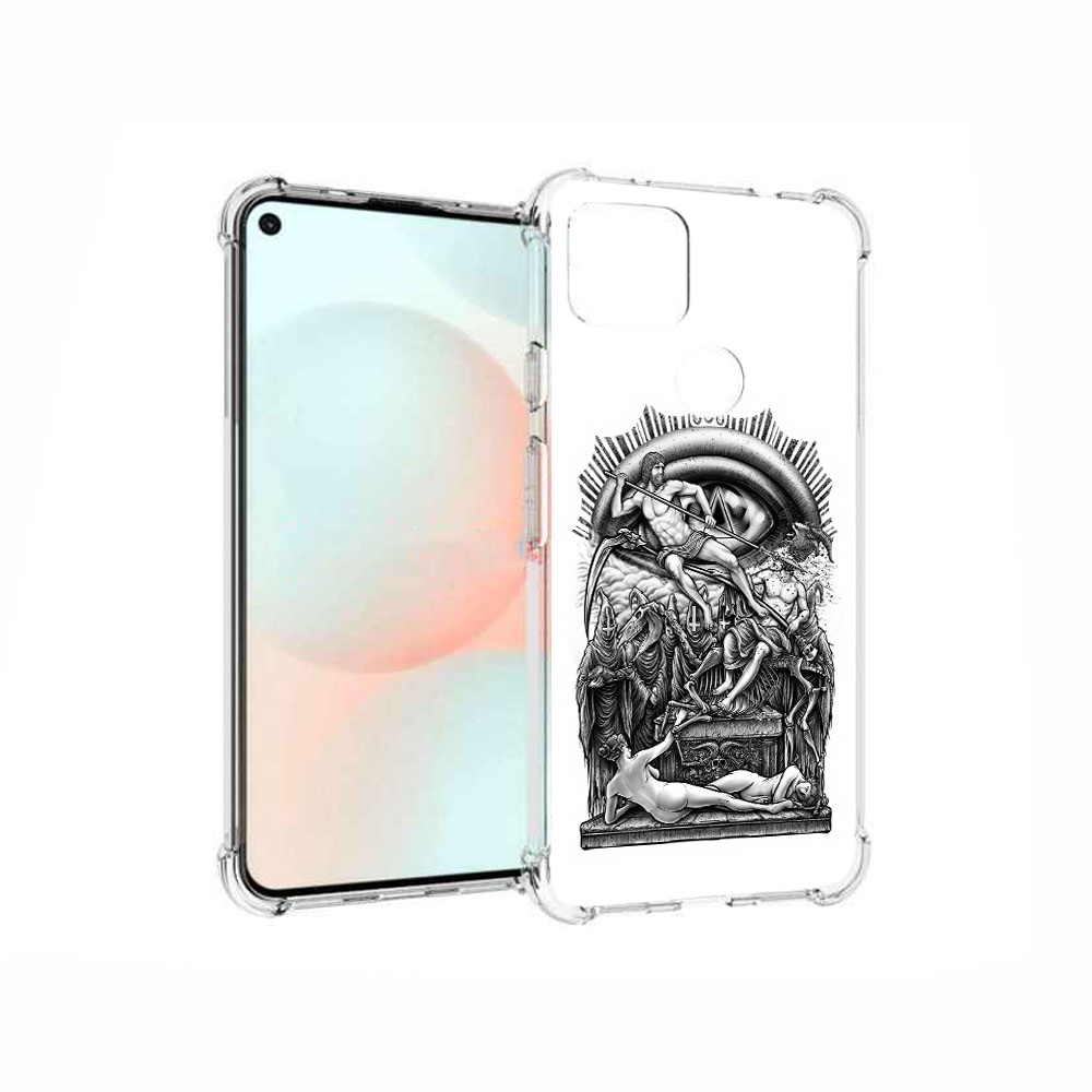 

Чехол MyPads Tocco для Google Pixel 5A оракул черно белый, Прозрачный, Tocco