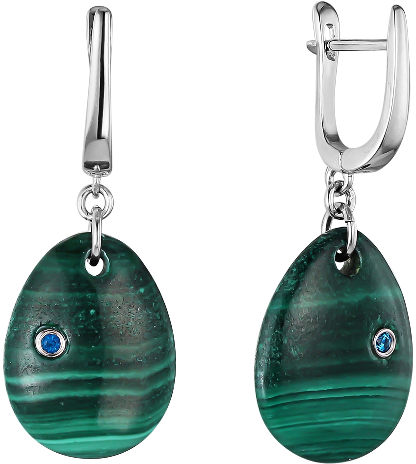 

Серьги из серебра с малахитом Balex Jewellery 2432930237, 2432930237