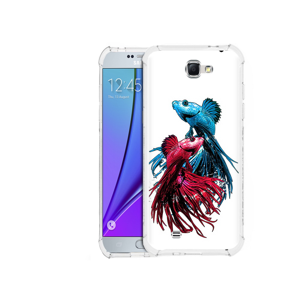 

Чехол MyPads Tocco для Samsung Galaxy Note 2 рыбы петушки (PT29983.561.592), Прозрачный, Tocco