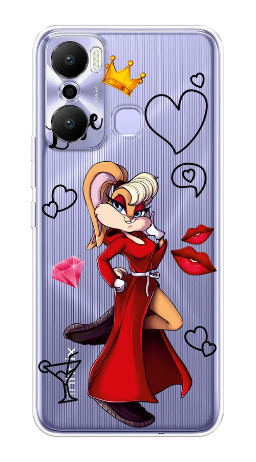 

Чехол на Infinix Hot 20 Play "Rich Lola Bunny", Красный;бежевый;оранжевый, 3103550-6