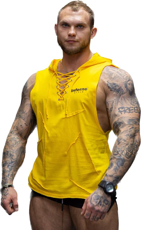 

Майка мужская INFERNO style М-014-000 желтая 3XL, Желтый, М-014-000