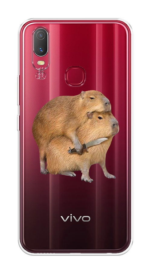 

Чехол на Vivo Y11 "Капибара с ножом", Бежевый, 261650-1