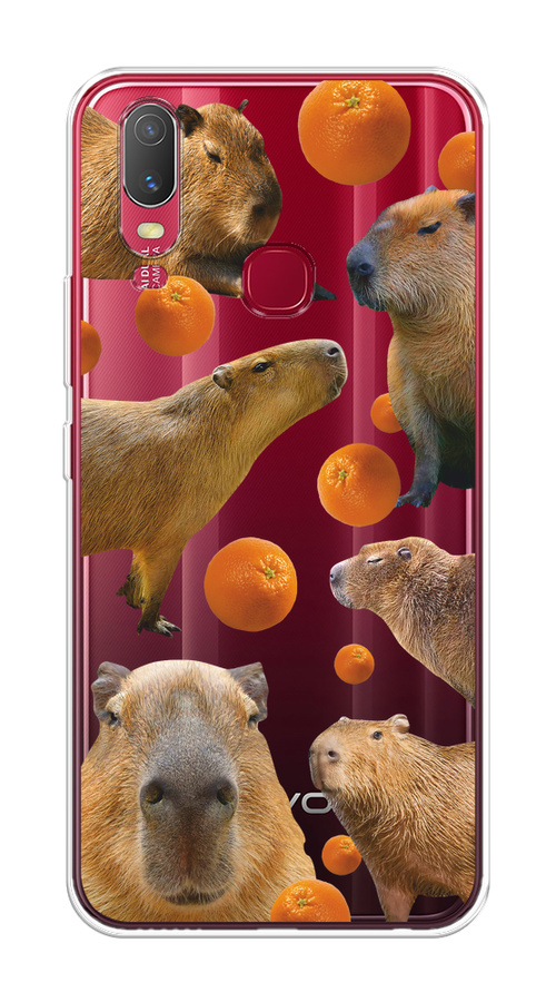 

Чехол на Vivo Y11 "Капибара и апельсины", Бежевый;оранжевый, 261650-1