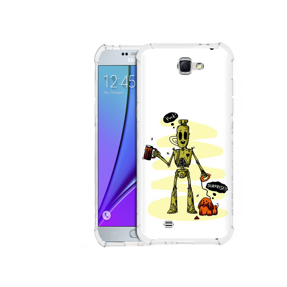 

Чехол MyPads Tocco для Samsung Galaxy Note 2 прикольный робот (PT29983.561.557), Прозрачный, Tocco