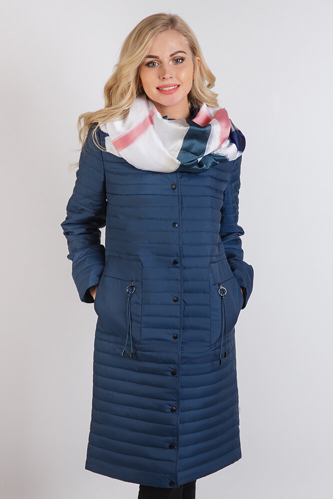 фото Утепленное пальто женское snow guard mm18-c055-t118/1 синее 48 ru