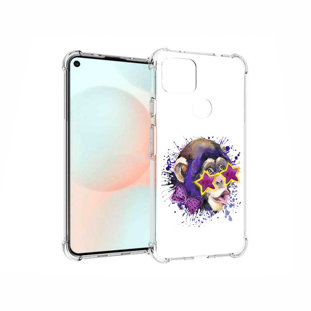 

Чехол MyPads Tocco для Google Pixel 5A обезьяна в очках, Прозрачный, Tocco