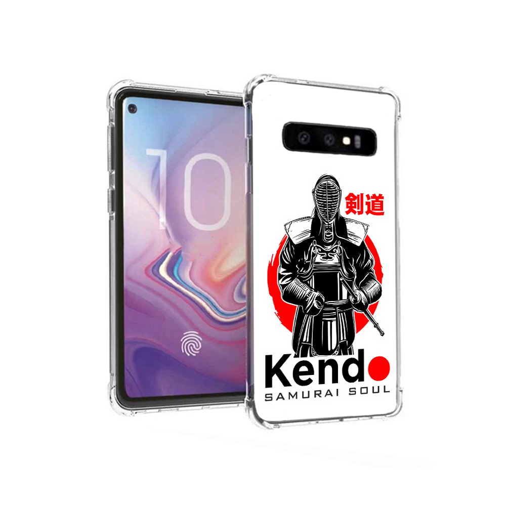 

Чехол MyPads Tocco для Samsung Galaxy S10 рисованый самурай (PT125897.498.581), Прозрачный, Tocco