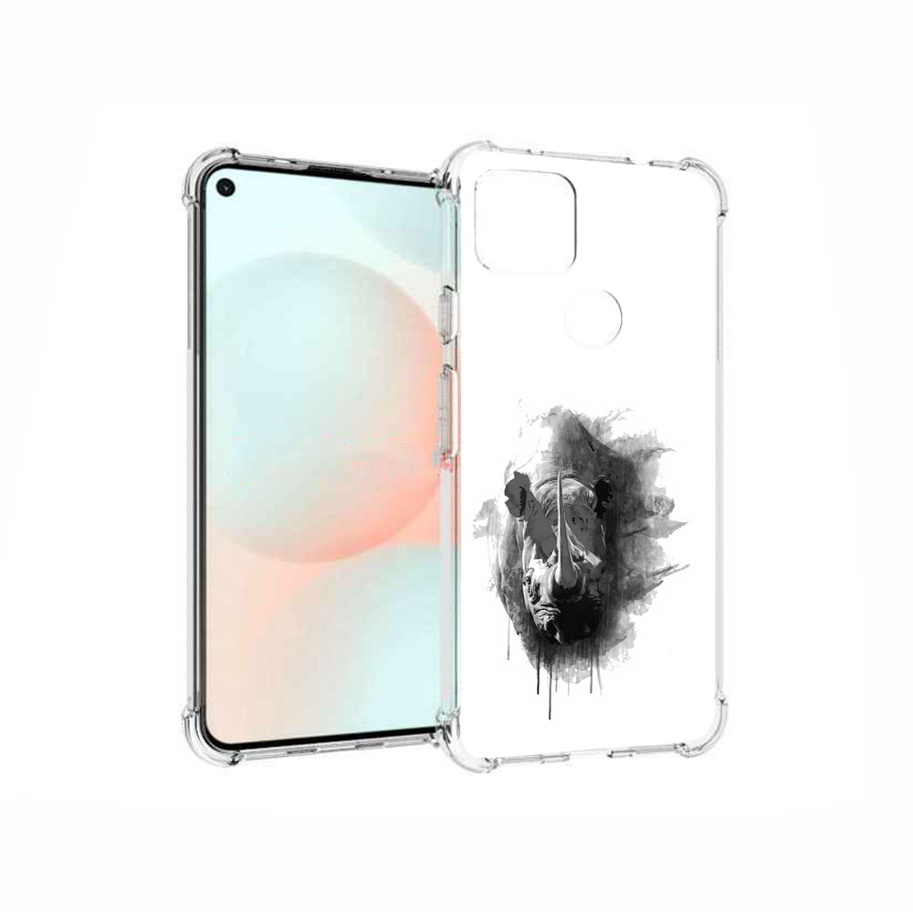 

Чехол MyPads Tocco для Google Pixel 5A носорог, Прозрачный, Tocco