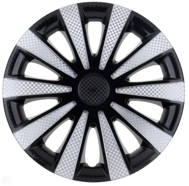 

Колпаки на колеса Star-A Карат Super Black R13 4 шт, Серебристый;черный, Карат13