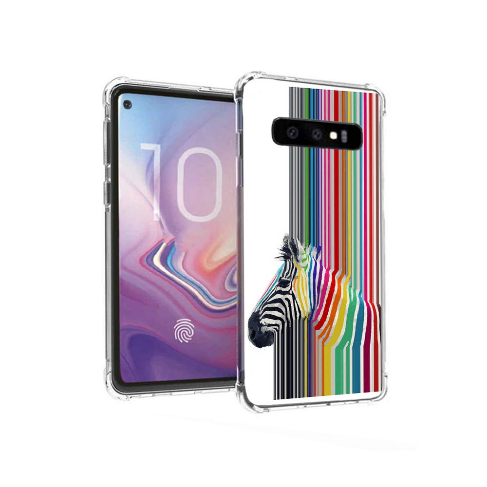 

Чехол MyPads Tocco для Samsung Galaxy S10 радужная зебра (PT125897.498.565), Прозрачный, Tocco