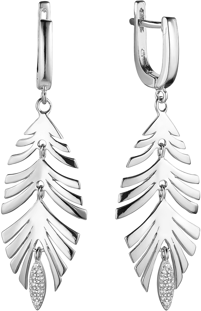 

Серьги из серебра с фианитом Balex Jewellery 2435910091, 2435910091