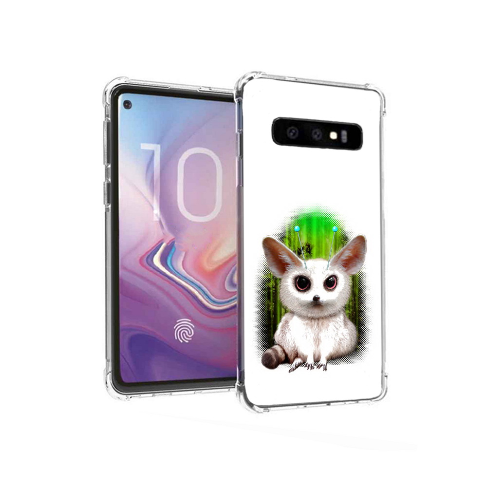 

Чехол MyPads Tocco для Samsung Galaxy S10 пушистое животное (PT125897.498.560), Прозрачный, Tocco