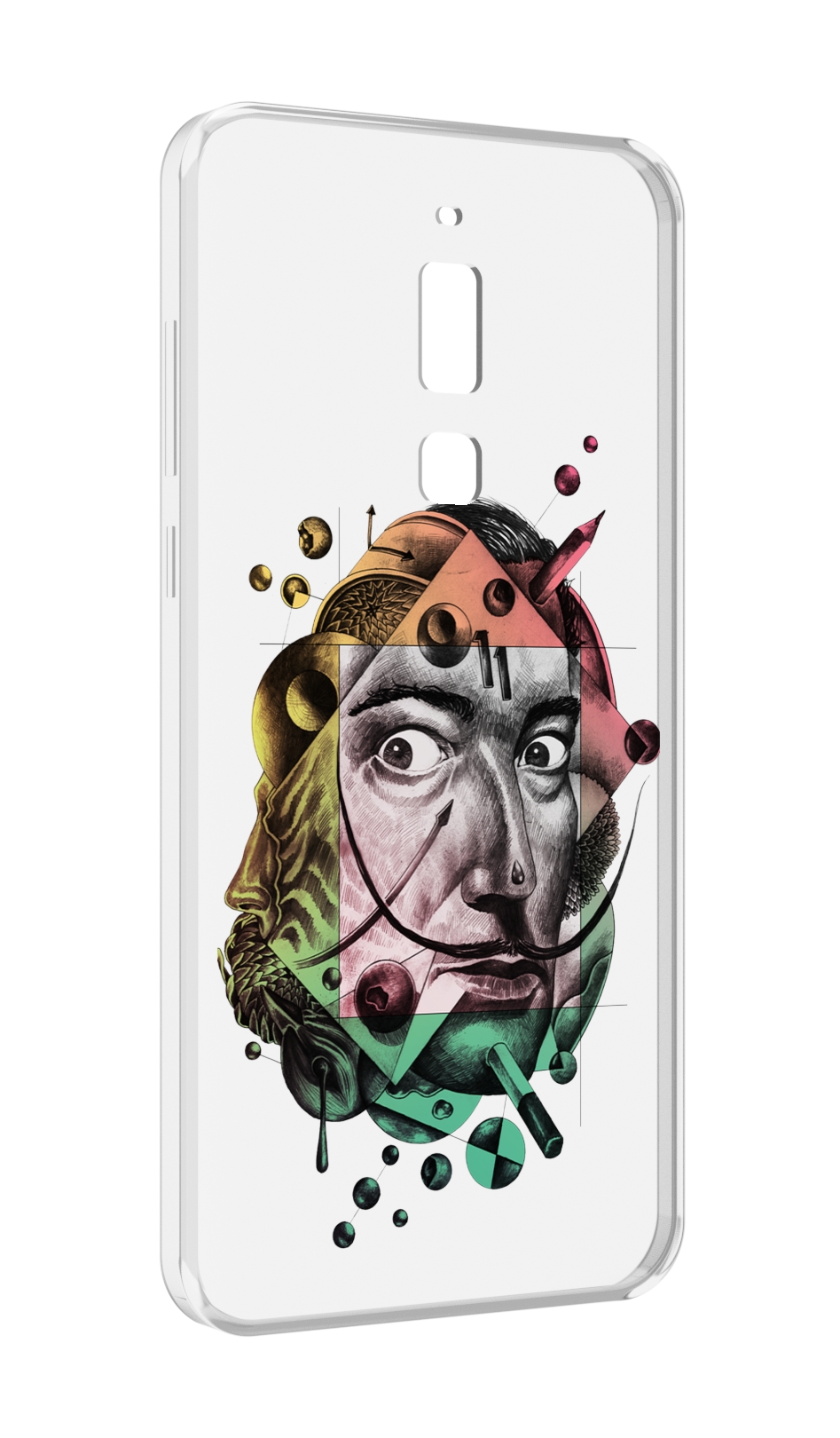 

Чехол MyPads разноцветное лицо абстракция для Meizu M6T, Прозрачный, Tocco