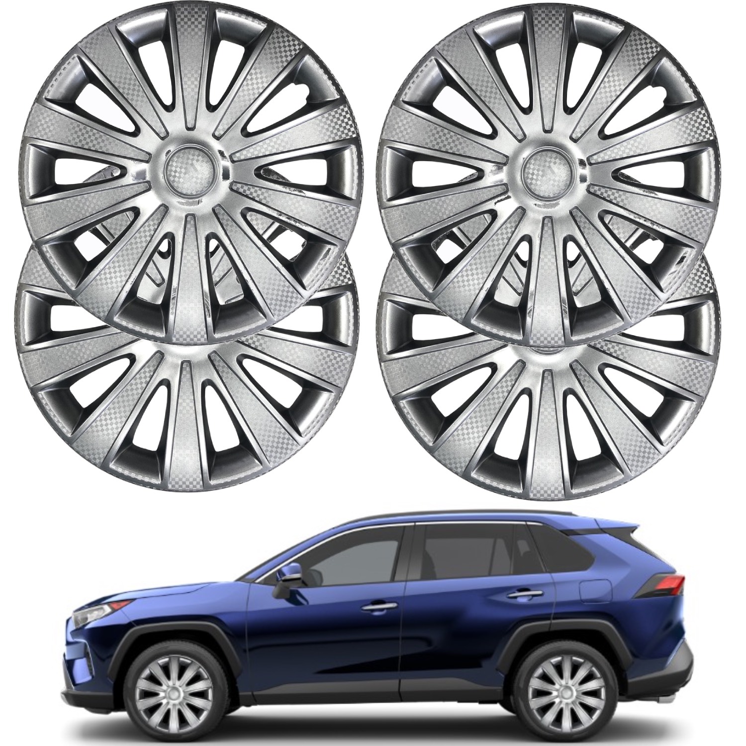 

Колпаки на колеса Star-A Карат R13 4 шт, Серебристый, Карат13