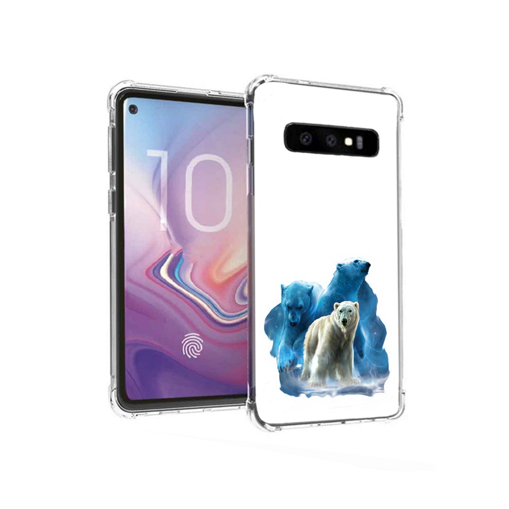 

Чехол MyPads Tocco для Samsung Galaxy S10 полярный медведь (PT125897.498.549), Прозрачный, Tocco