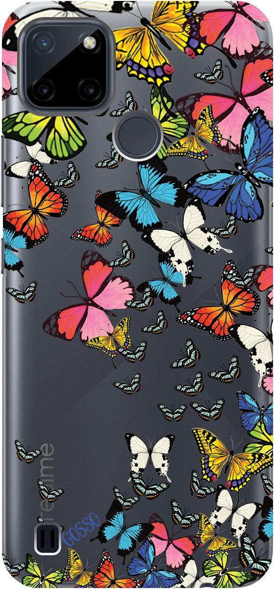 

Силиконовый чехол на Realme C21Y "Magic Butterflies" прозрачный, Прозрачный;желтый, 4887