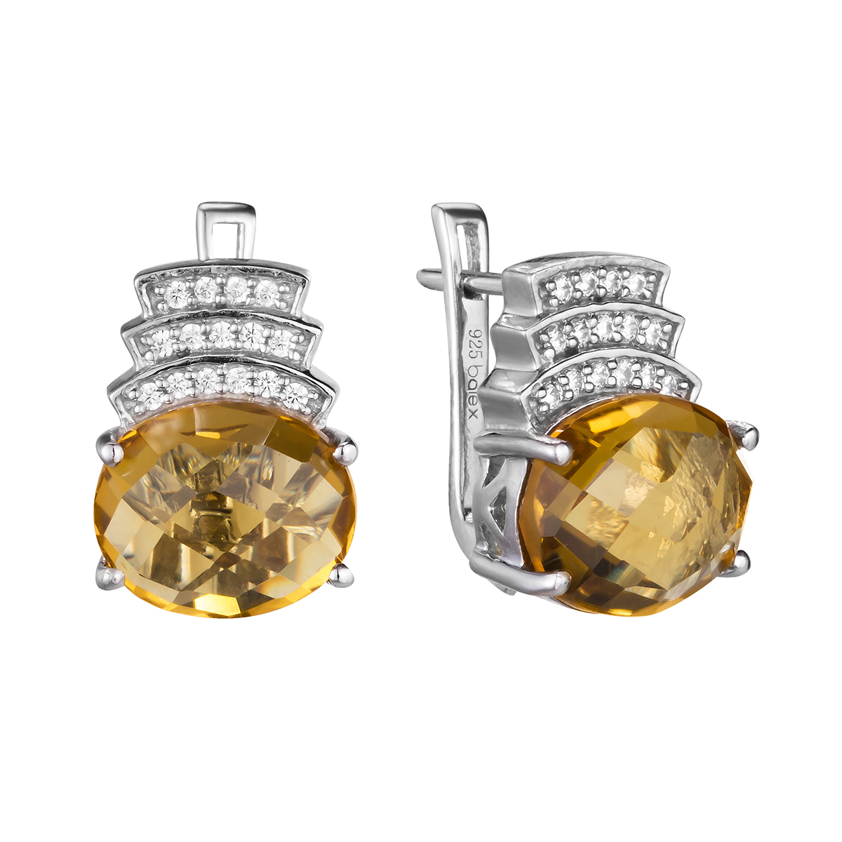 

Серьги из серебра с кварцем Balex Jewellery 2410931786, 2410931786