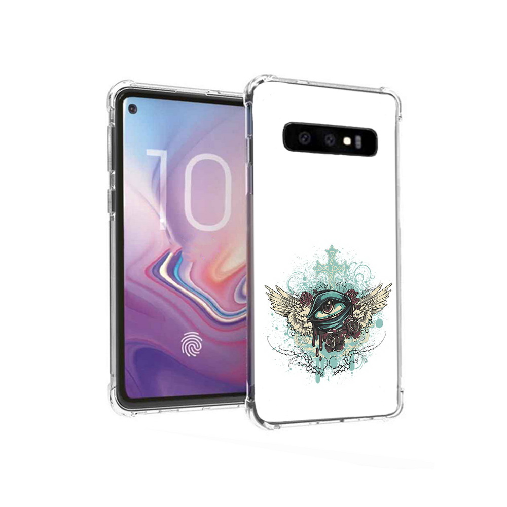 

Чехол MyPads Tocco для Samsung Galaxy S10 плачущий глаз с крыльями (PT125897.498.544), Прозрачный, Tocco