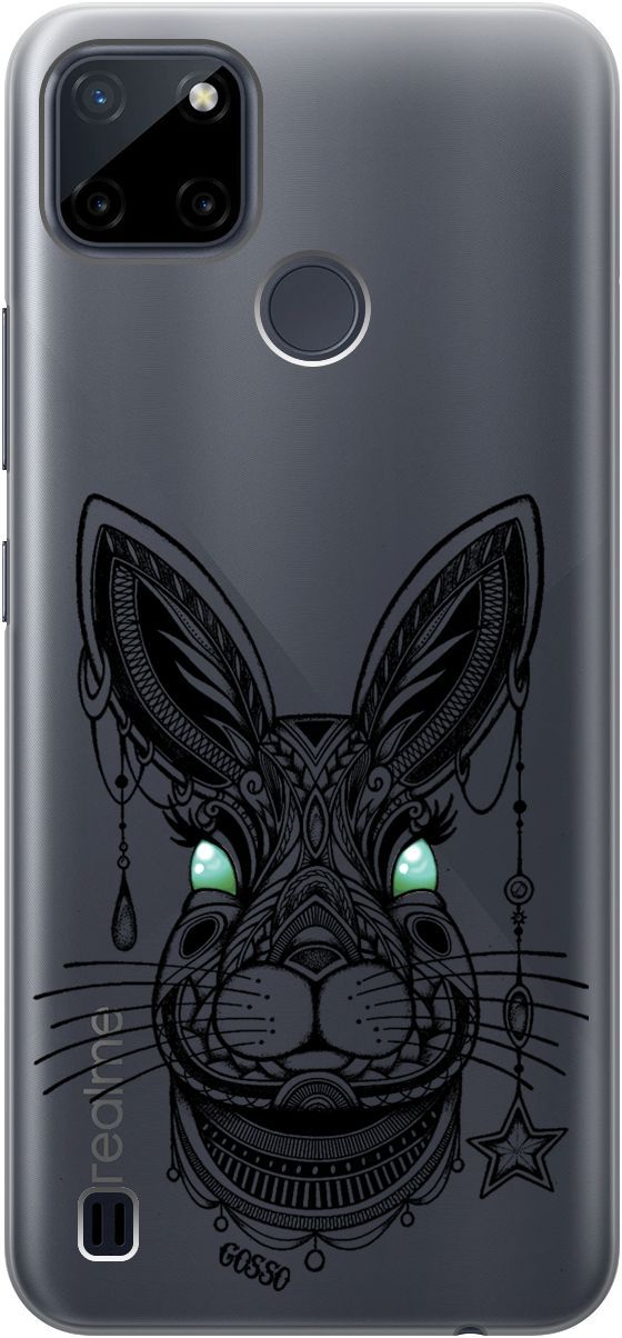 

Силиконовый чехол на Realme C21Y "Grand Rabbit" прозрачный, Прозрачный;зеленый, 4887