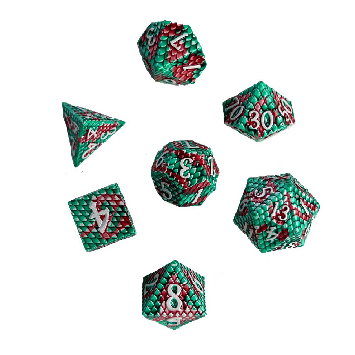 фото Набор металлических кубиков crowd games для ролевых игр, красно-зелёный
