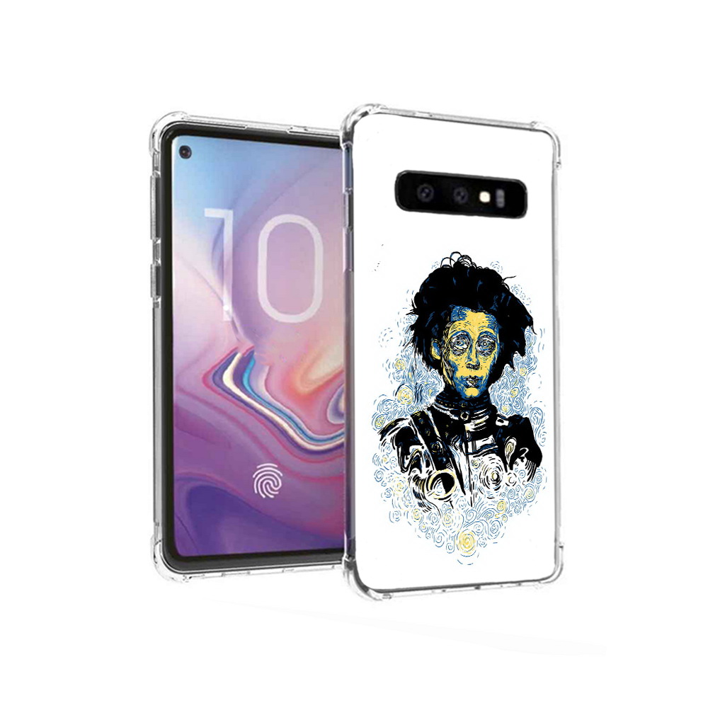 Чехол MyPads Tocco для Samsung Galaxy S10 парень черно-белый абстракция (PT125897.498.535)