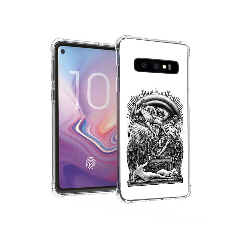 

Чехол MyPads Tocco для Samsung Galaxy S10 оракул черно белый (PT125897.498.528), Прозрачный, Tocco